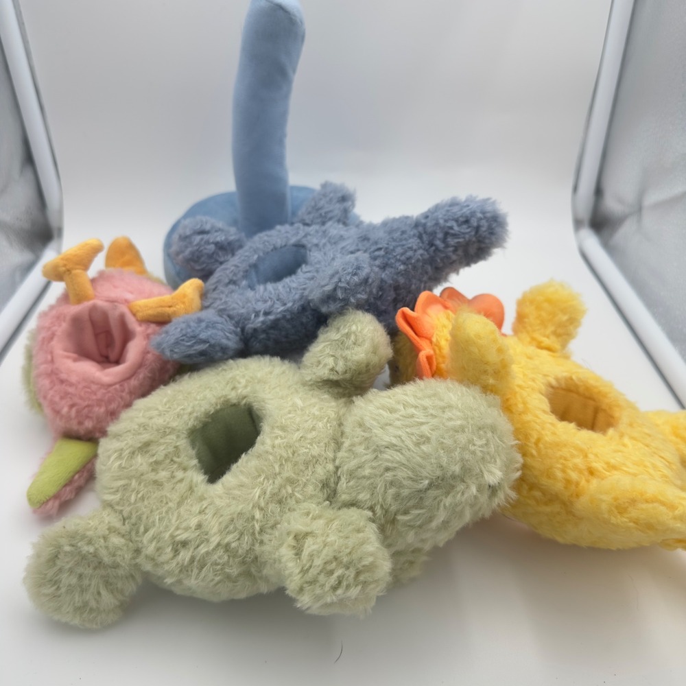 Plush Animal Stacker Toy Set Alligator Lion Elephant Bird Soft Sensory Stacking - Picture 3 of 4